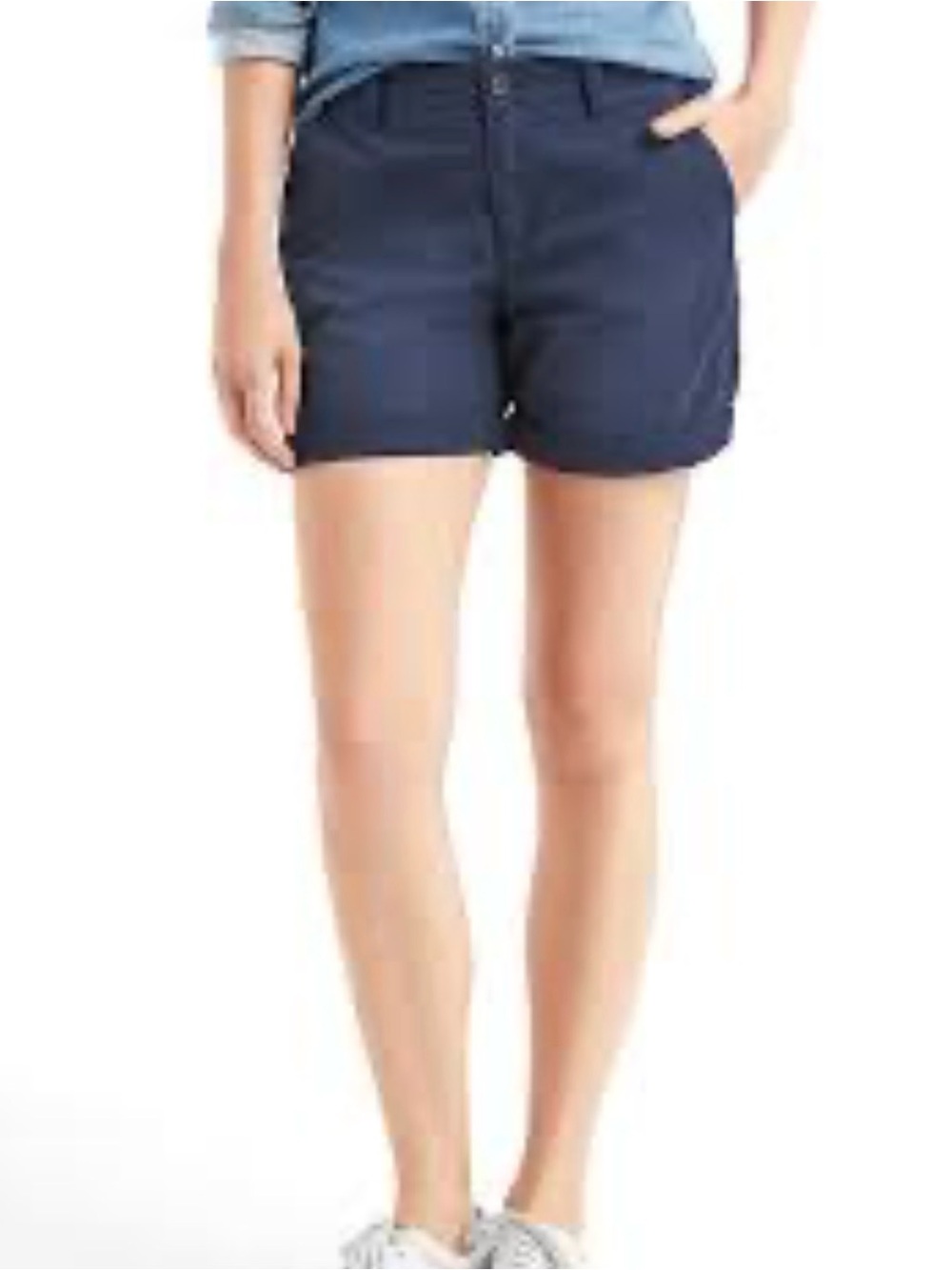 GAP Navy Girlfriend Cotton Shorts